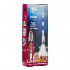 Одноразовая Электронная сигарета City Rocket PSLV Mango Peach Watermelon (Манго персик арбуз) 4000 затяжек