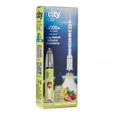 Одноразовая Электронная сигарета City Rocket Long March Banana Strawberry (Банан клубника) 4000 затяжек