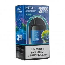 МК Одноразовая электронная сигарета HQD BANG Черника Мята 3600 затяжек