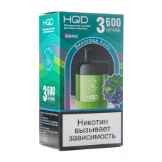 МК Одноразовая электронная сигарета HQD BANG Виноград Алоэ 3600 затяжек