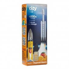 Одноразовая Электронная сигарета City Rocket Falcon Ice Mango (Ледяной Манго) 4000 затяжек