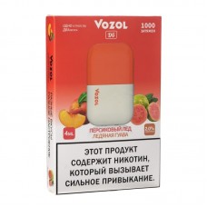 Одноразовая электронная сигарета Vozol D6 1000 затяжек Персиковый Лед Ледяная Гуава