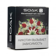 Упаковка сменных картриджей Soak Q Жасминовый чай с малиной 4,8 мл 2% (Предзаправленный картридж) (В упаковке 2 шт)